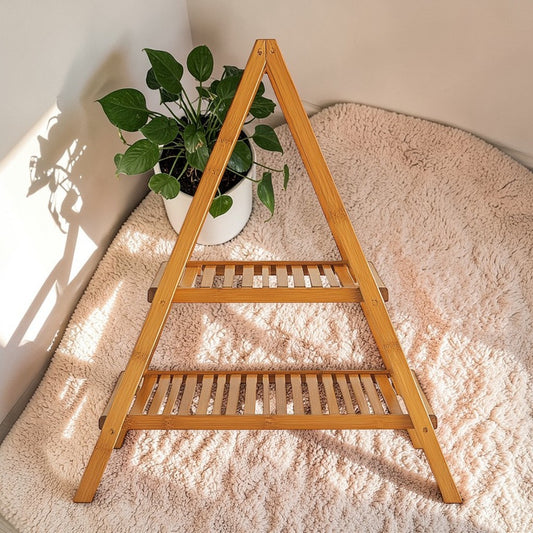 Dormz Nordic Natural Bamboo Drying Rack - Foldable A-Frame Clothes Airer - Sustainable Wood - Minimalist Home Decor