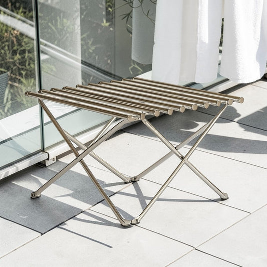 Dormz X-Type Foldable Stainless Steel Drying Rack - Heavy-Duty Extensible Clothes Airer - Rust-Proof Indoor/Outdoor Laundry Rack